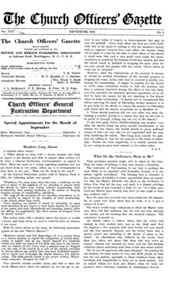 The Church Officers' Gazette | September 1, 1932