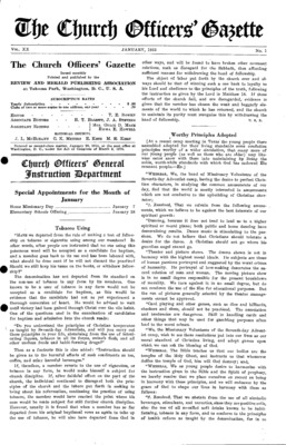 The Church Officers' Gazette | January 1, 1933