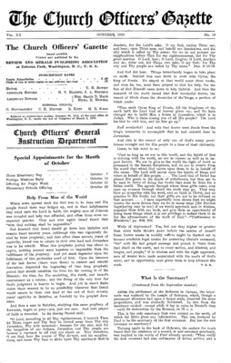 The Church Officers' Gazette | October 1, 1933