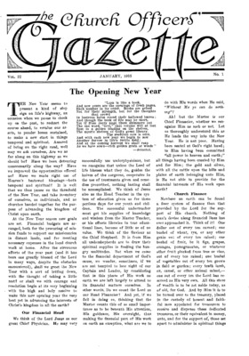The Church Officers' Gazette | January 1, 1935