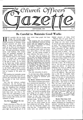 The Church Officers' Gazette | September 1, 1936