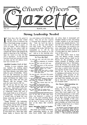 The Church Officers' Gazette | March 1, 1938
