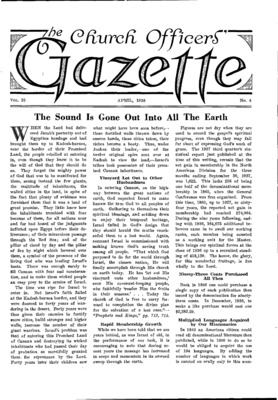 The Church Officers' Gazette | April 1, 1938
