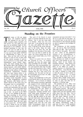 The Church Officers' Gazette | April 1, 1942