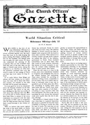The Church Officers' Gazette | July 1, 1947
