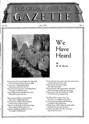 The Church Officers' Gazette | June 1, 1949