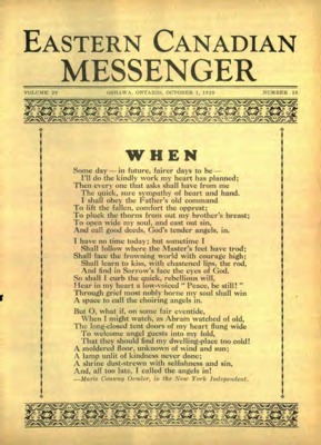 Eastern Canadian Messenger | October 1, 1929
