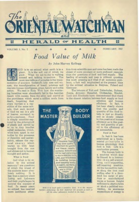 The Oriental Watchman and Herald of Health | February 1, 1927