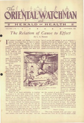 The Oriental Watchman and Herald of Health | November 1, 1927