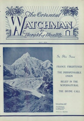 The Oriental Watchman and Herald of Health | May 1, 1934