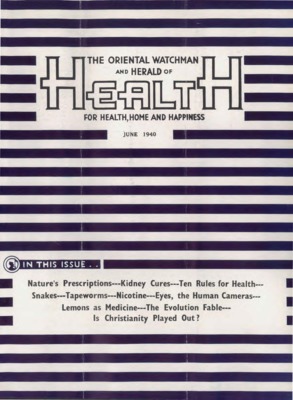 The Oriental Watchman and Herald of Health | June 1, 1940