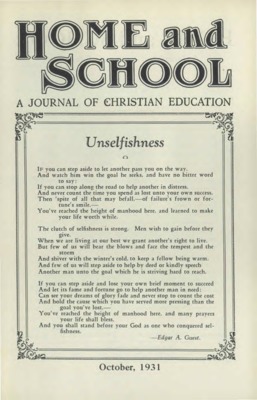 Home and School | October 1, 1931