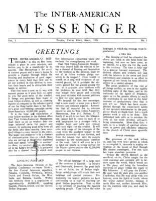 The Inter-American Messenger | April 1, 1924