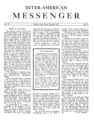 The Inter-American Messenger | October 1, 1925