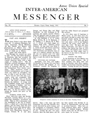 The Inter-American Messenger | April 1, 1926