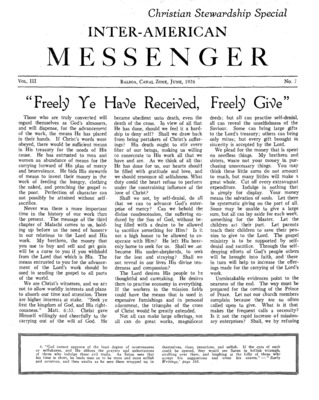 The Inter-American Messenger | June 1, 1926