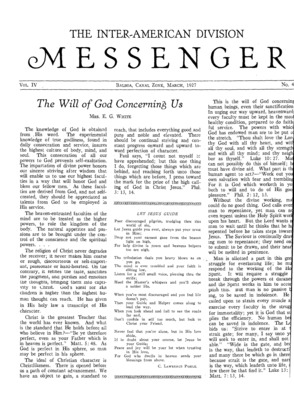 The Inter-American Division Messenger | March 1, 1927