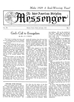 The Inter-American Division Messenger | January 1, 1929