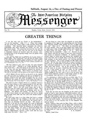 The Inter-American Division Messenger | August 1, 1929