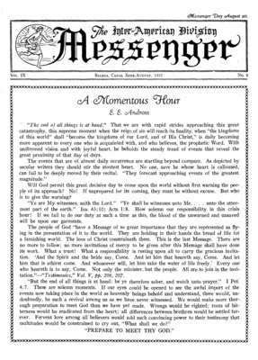 The Inter-American Division Messenger | August 1, 1932