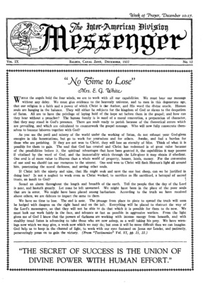 The Inter-American Division Messenger | December 1, 1932