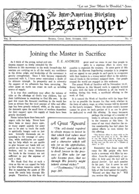 The Inter-American Division Messenger | October 1, 1933