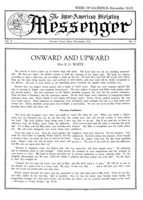 The Inter-American Division Messenger | November 1, 1933