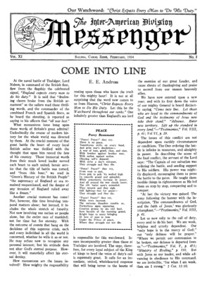 The Inter-American Division Messenger | February 1, 1934