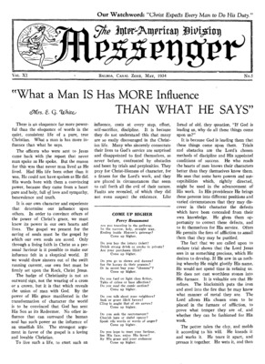 The Inter-American Division Messenger | May 1, 1934
