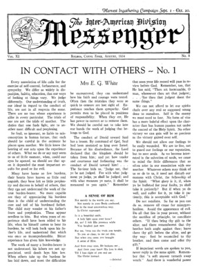 The Inter-American Division Messenger | August 1, 1934
