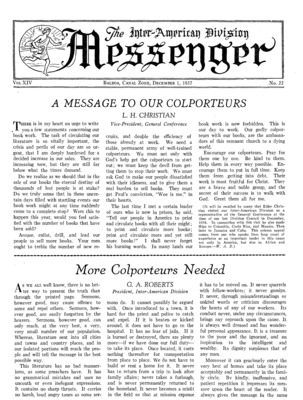 The Inter-American Division Messenger | December 1, 1937