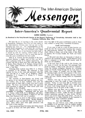 The Inter-American Division Messenger | June 1, 1954