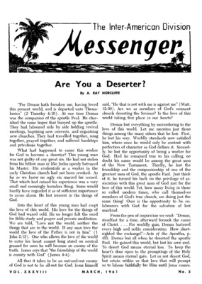The Inter-American Division Messenger | March 1, 1961