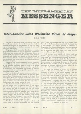 The Inter-American Messenger | May 1, 1967