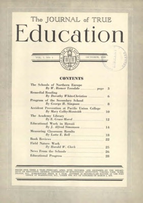 The Journal of True Education | October 1, 1939