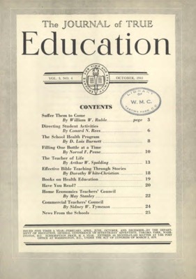 The Journal of True Education | October 1, 1941