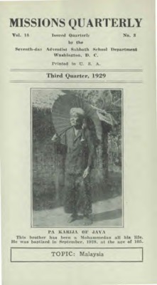 Missions Quarterly | July 1, 1929