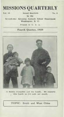 Missions Quarterly | October 1, 1929