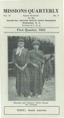 Missions Quarterly | January 1, 1933