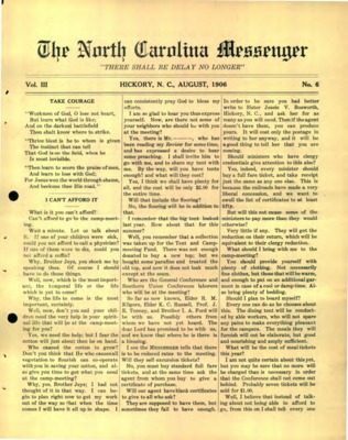 The North Carolina Messenger | August 1, 1906