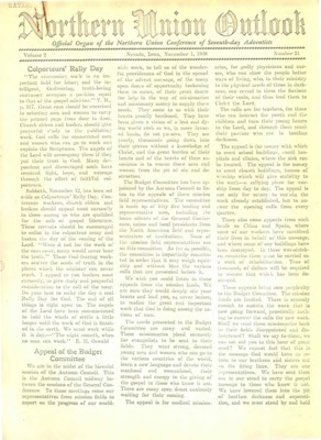 Northern Union Outlook | November 1, 1938