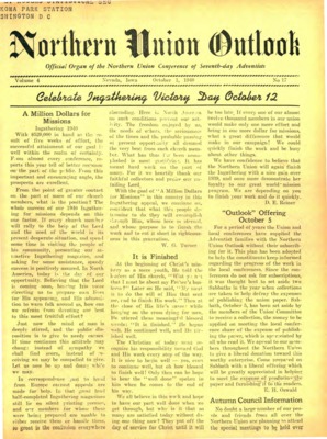 Northern Union Outlook | October 1, 1940