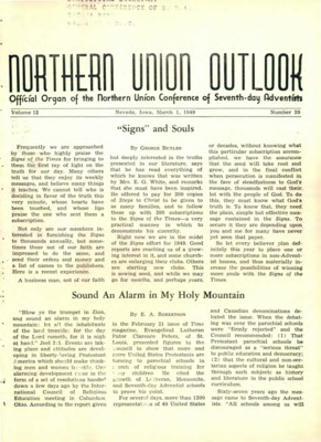 Northern Union Outlook | March 1, 1949