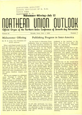 Northern Union Outlook | July 1, 1952