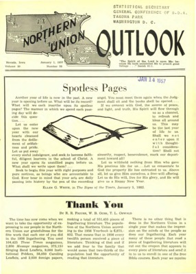 Northern Union Outlook | January 1, 1957
