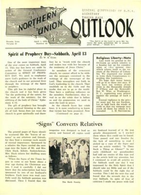 Northern Union Outlook | April 1, 1958