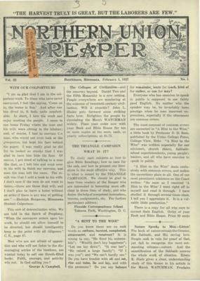 Northern Union Reaper | February 1, 1927