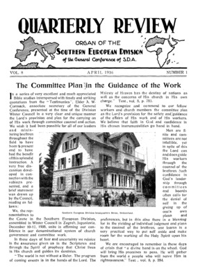 Quarterly Review | April 1, 1936
