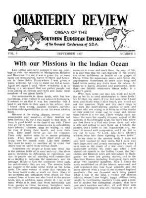 Quarterly Review | September 1, 1937