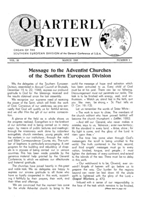 Quarterly Review | March 1, 1949